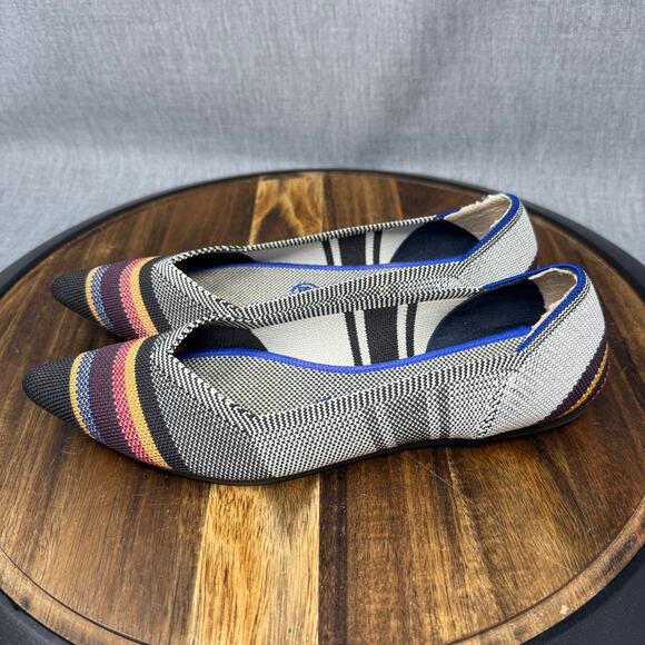 Stylish Women's Striped Flats - Picture 3 of 7